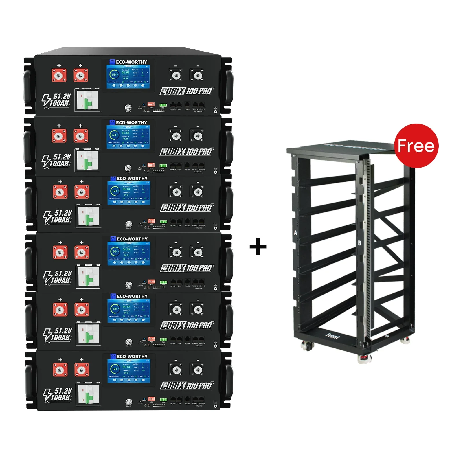 Eco-Worthy Cubix 100 Pro |  51.2V 100Ah Server Rack Battery | -4℉ Charge Available - Image 15