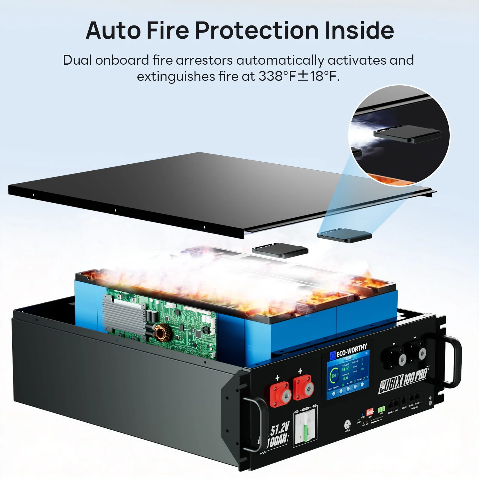 Eco-Worthy Cubix 100 Pro |  51.2V 100Ah Server Rack Battery | -4℉ Charge Available - Image 7
