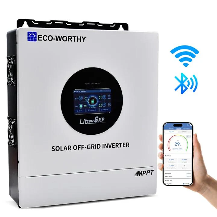 Eco-Worthy 6KW Solar Off-grid Split-phase AIO Inverter | 48Vdc to 120Vac/240Vac | 9kW@500V PV Input