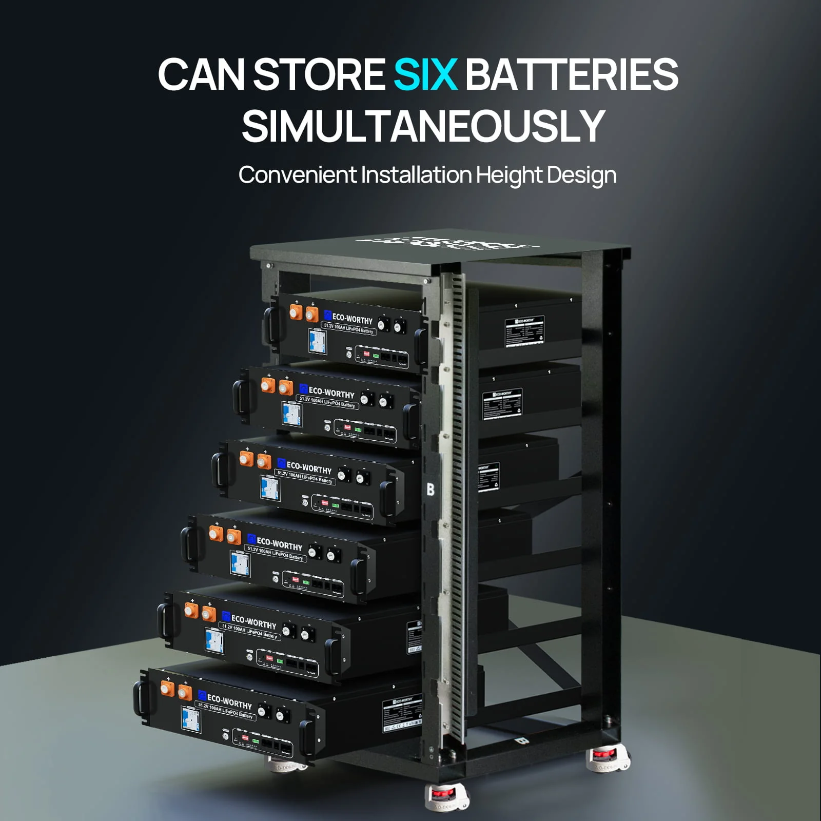 Eco-Worthy RACK6 V2 I 6-Layer Battery Rack With 600A Busbar - Image 8