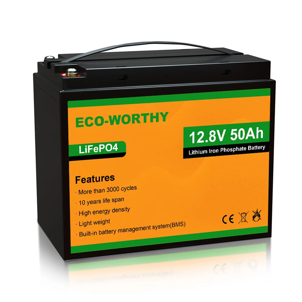 LiFePO4 12V 50Ah Lithium Iron Phosphate Battery (Refurbished-Original Packaging)